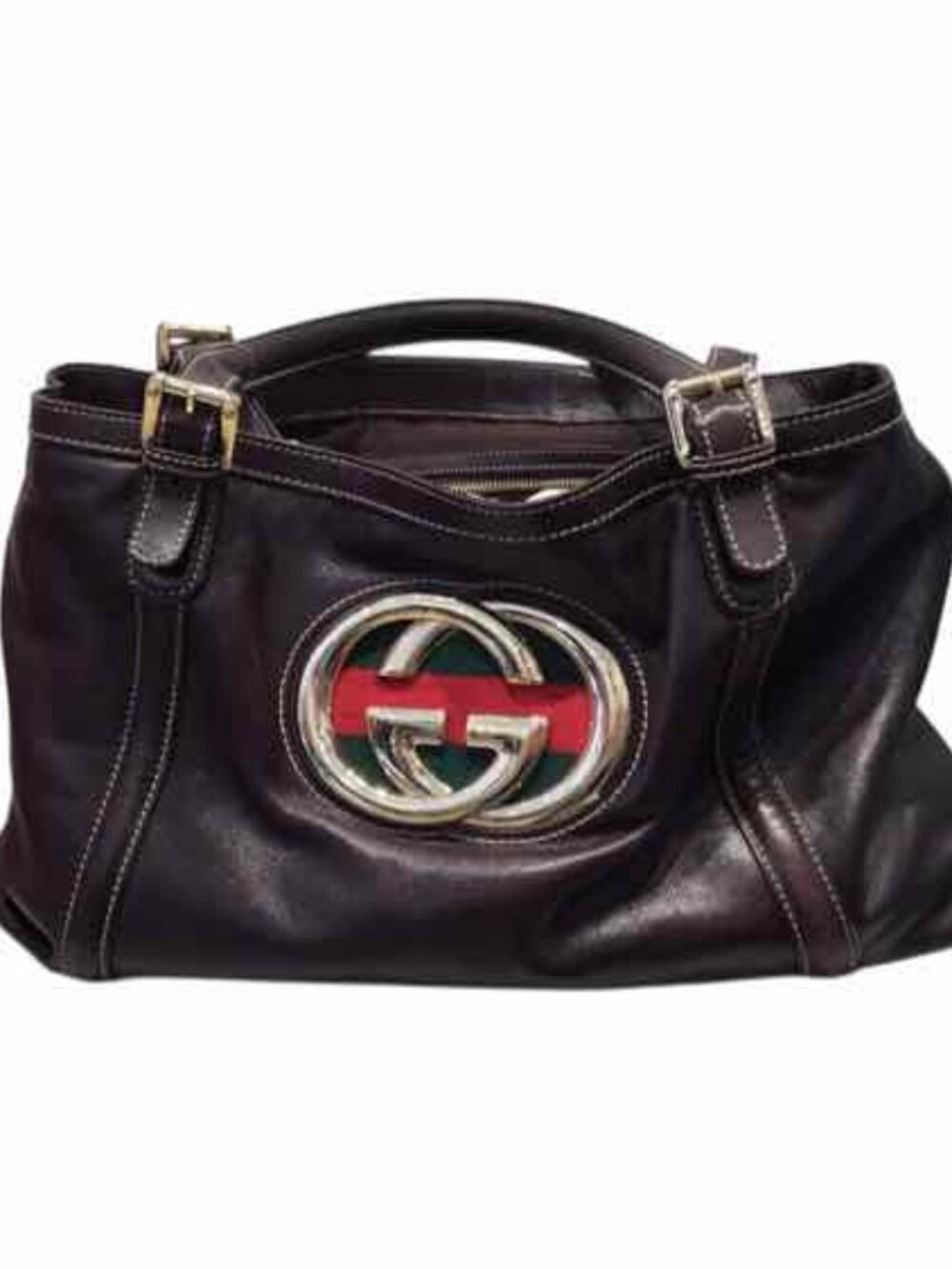 Gucci Britt Tote Dark Brown Handbag